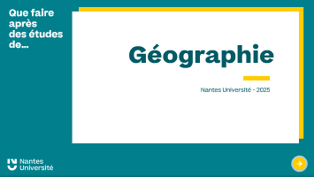 Couverture du document numérique Que faire après des études de géographie